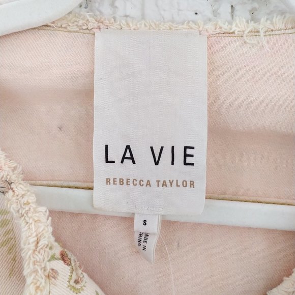 ADORABLE REBECCA TAYLOR PRINT JEAN JACKET - Picture 7 of 9